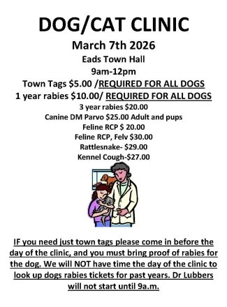 Advertisement for a pet clinic