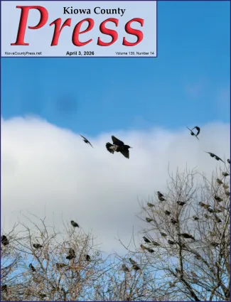 Photo of the week from the April 3, 2026, edition of the Kiowa County Press in Eads, Colorado - Common Starlings in southeast Colorado - Chris Sorensen.