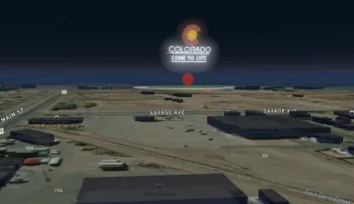 Overview of sight lines for Lamar, Colorado, drone show