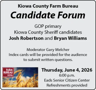 Advertisement for an election candidate forum