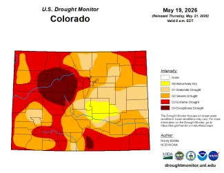 Drought eases in northern mountains while extreme conditions deepen across southern Colorado