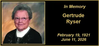 Memorial photo for Gertrude F. Ryser