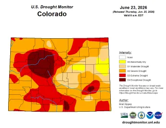 2026-06-26 MAP Colorado Drought Conditions - June 23, 2026 - National Drought Mitigation Center