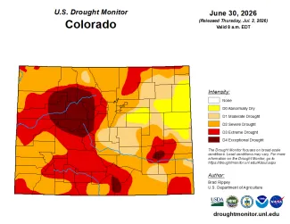 2026-07-03 MAP Colorado Drought Conditions - June 30, 2026 - National Drought Mitigation Center