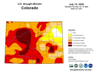 2026-07-17 MAP Colorado Drought Conditions - July 14, 2026 - National Drought Mitigation Center