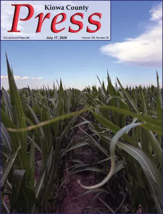 Photo of the week from the July 17, 2026, edition of the Kiowa County Press in Eads, Colorado - Corn in Prowers County - Nick Palmer.