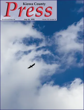 Photo of the week from the July 24, 2026, edition of the Kiowa County Press in Eads, Colorado - Turkey vultures in flight over Kiowa County, Colorado - Chris Sorensen.