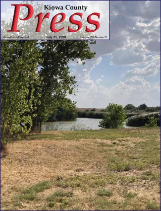 Photo of the week from the July 31, 2026, edition of the Kiowa County Press in Eads, Colorado - Peaceful afternoon at Jackson's Pond south of Eads - Jeanne Sorensen.