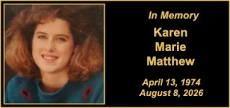 Memorial photo for Karen Marie Matthew - MPS draft