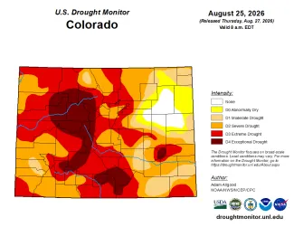 2026-08-28 MAP Colorado Drought Conditions - August 25, 2026 - National Drought Mitigation Center