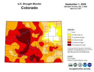 2026-09-04 MAP Colorado Drought Conditions - September 1, 2026 - National Drought Mitigation Center