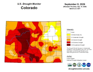 2026-09-11 MAP Colorado Drought Conditions - September 8, 2026 - National Drought Mitigation Center