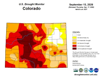 2026-09-18 MAP Colorado Drought Conditions - September 15, 2026 - National Drought Mitigation Center