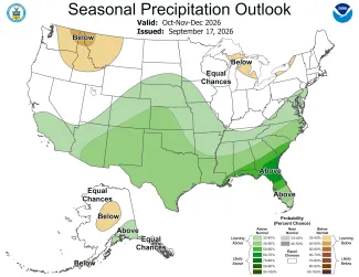 2026-10-02 MAP CPC precipitation outlook October-December 2026 issued September 17 - NOAA Climate Prediction Center