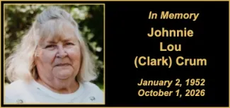 Memorial photo for Johnnie Lou (Clark) Crum