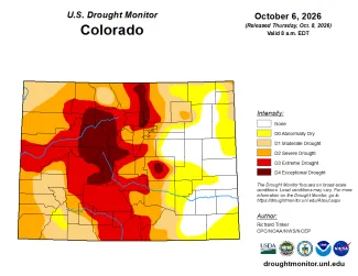 2026-10-09 MAP Colorado Drought Conditions - October 6, 2026 - National Drought Mitigation Center
