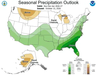 2026-10-16 MAP CPC precipitation outlook November-January 2026-27 issued October 15 - NOAA Climate Prediction Center