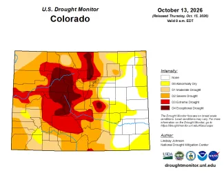 2026-10-16 MAP Colorado Drought Conditions - October 13, 2026 - National Drought Mitigation Center