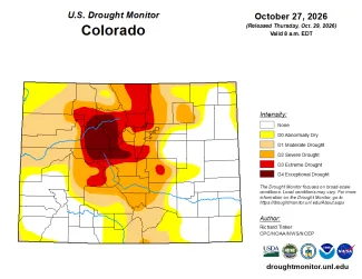 2026-10-30 MAP Colorado Drought Conditions - October 27, 2026 - National Drought Mitigation Center