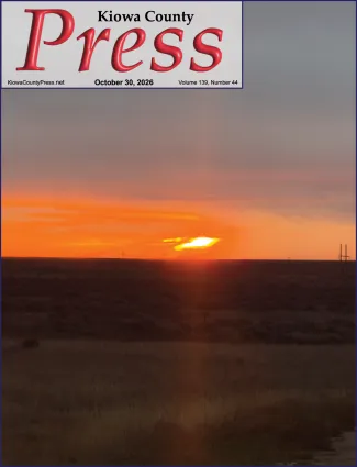 Photo of the week from the October 30, 2026, edition of the Kiowa County Press in Eads, Colorado - Sunrise in Kiowa County - Chris Sorensen.