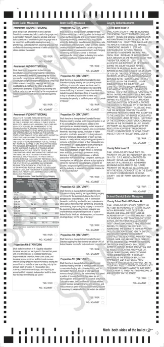 Sample ballot for the November 3, 2026, general election, precinct 4354731003, ballot style 003-2, back
