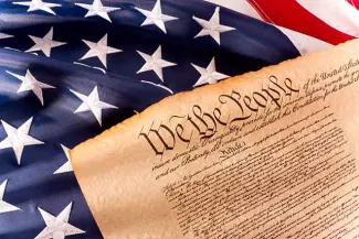 PROMO Government - Constitution Amendment US Flag Politics - iStock - oersin