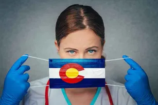 PROMO Health - COVID-19 Coronavirus Mask Colorado Flag Doctor Nurse Gloves - iStock - kovop58