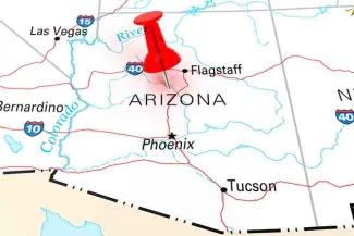 PROMO 64J1 Map - Arizona State Map - iStock - klenger PROMO Map - Arizona State Map - iStock - klenger