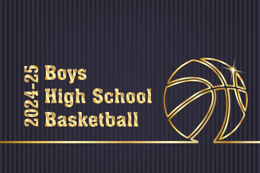 Title card for 2024-25 boys high school basketball