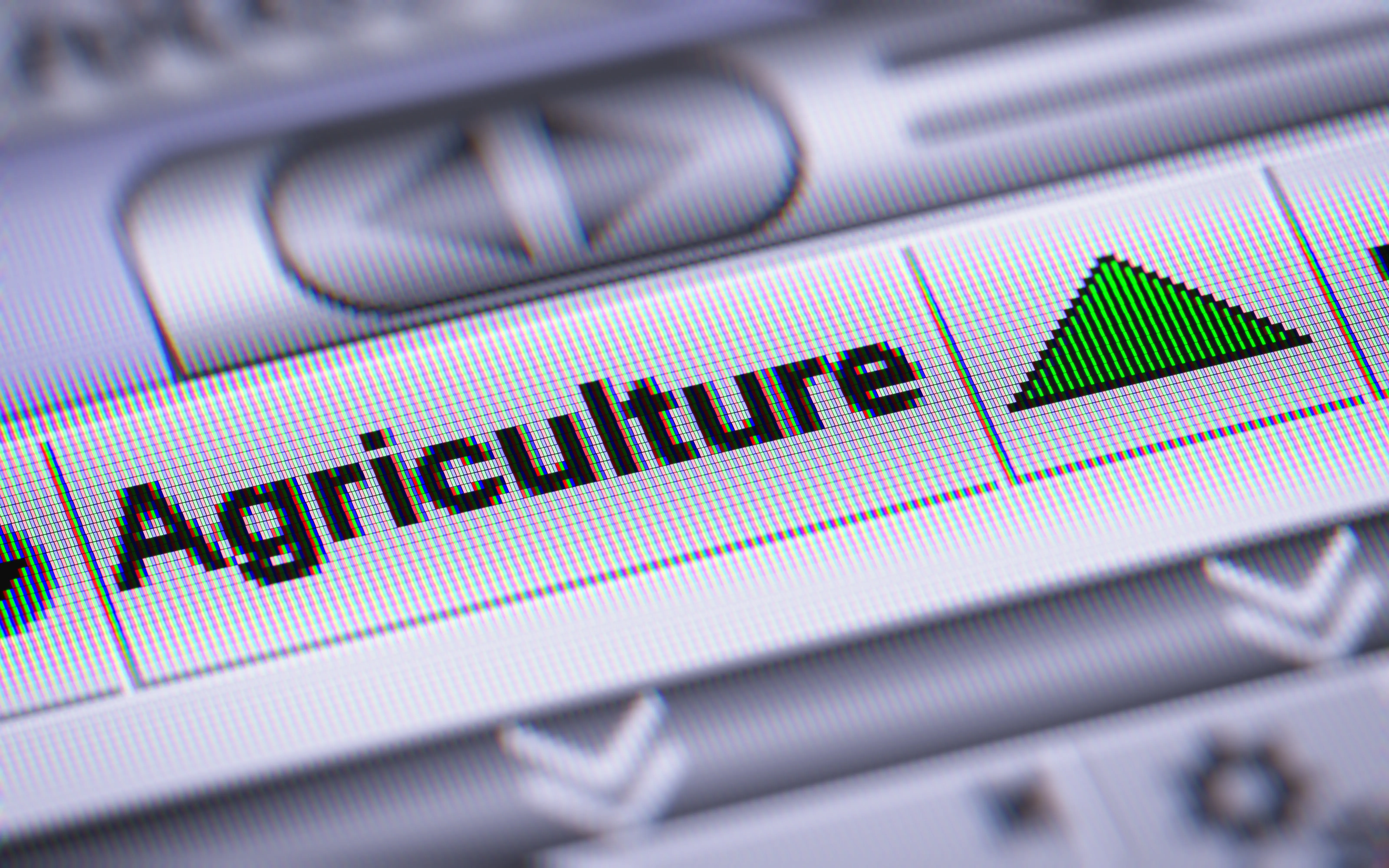 Close up of a computer screen showing the word "Agriculture."