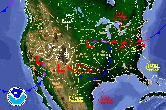 National Weather Map for April 28, 2016