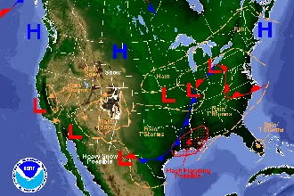 National Weather Map for May 1, 2016