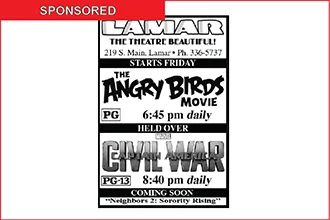 Lamar Theatre Ad - June 3, 2016