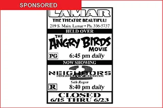 Lamar Theatre Ad - June 10, 2016