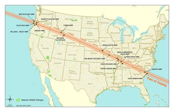 MAP - Eclipse Map - Liz Cruz USFWS