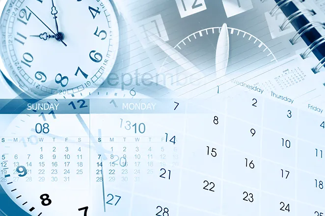 PROMO 660 x 440 Miscellaneous - Calendar Clock Events Calendar- iStock