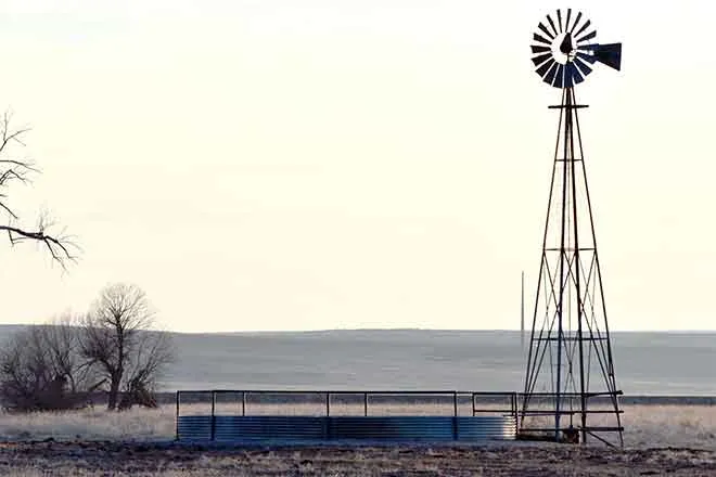 PROMO Agriculture - Windmill Stock Tank Prairie Sillhouette - Chris Sorensen