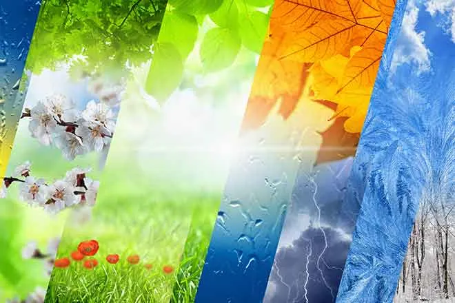 PROMO Weather - Seasons Strips Winter Spring Summer Fall - iStock - Ig04Zh
