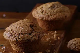 Two oat bran muffins