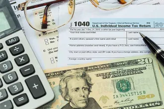 PROMO Government - Tax Form Calculator Money - iStock